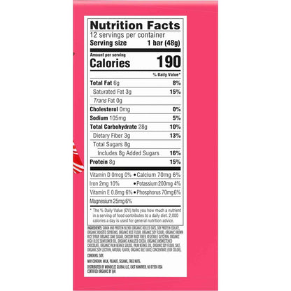 LUNA Bar - Chocolate Peppermint Stick Flavor - Gluten Free Snack Bars - Non-GMO - Protein Bars - Made with Organic Oats - Value Pack (12 Pack)