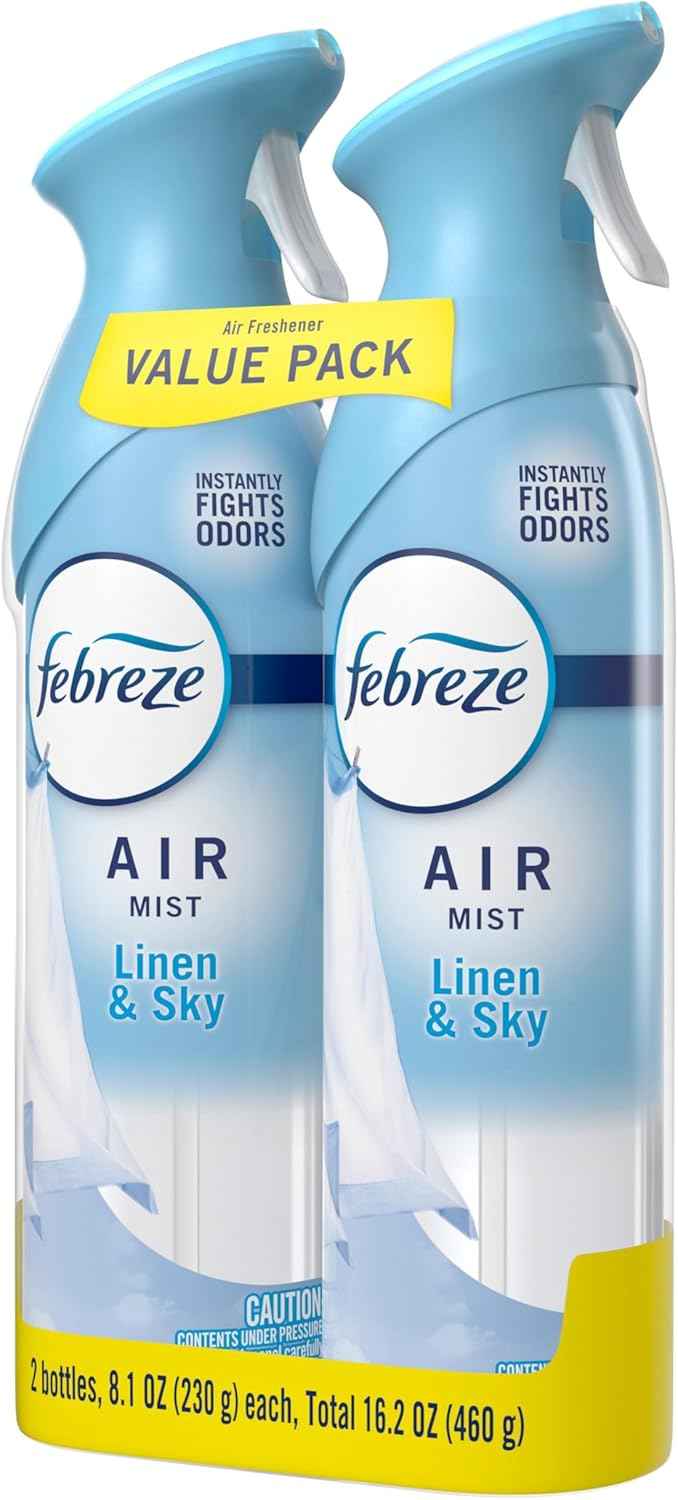 Febreze Air Mist, Air Freshener Spray, Odor Fighting Room Spray, Deodorizer for Home Bathroom Kitchen Office Apartment Dorm Room Classroom