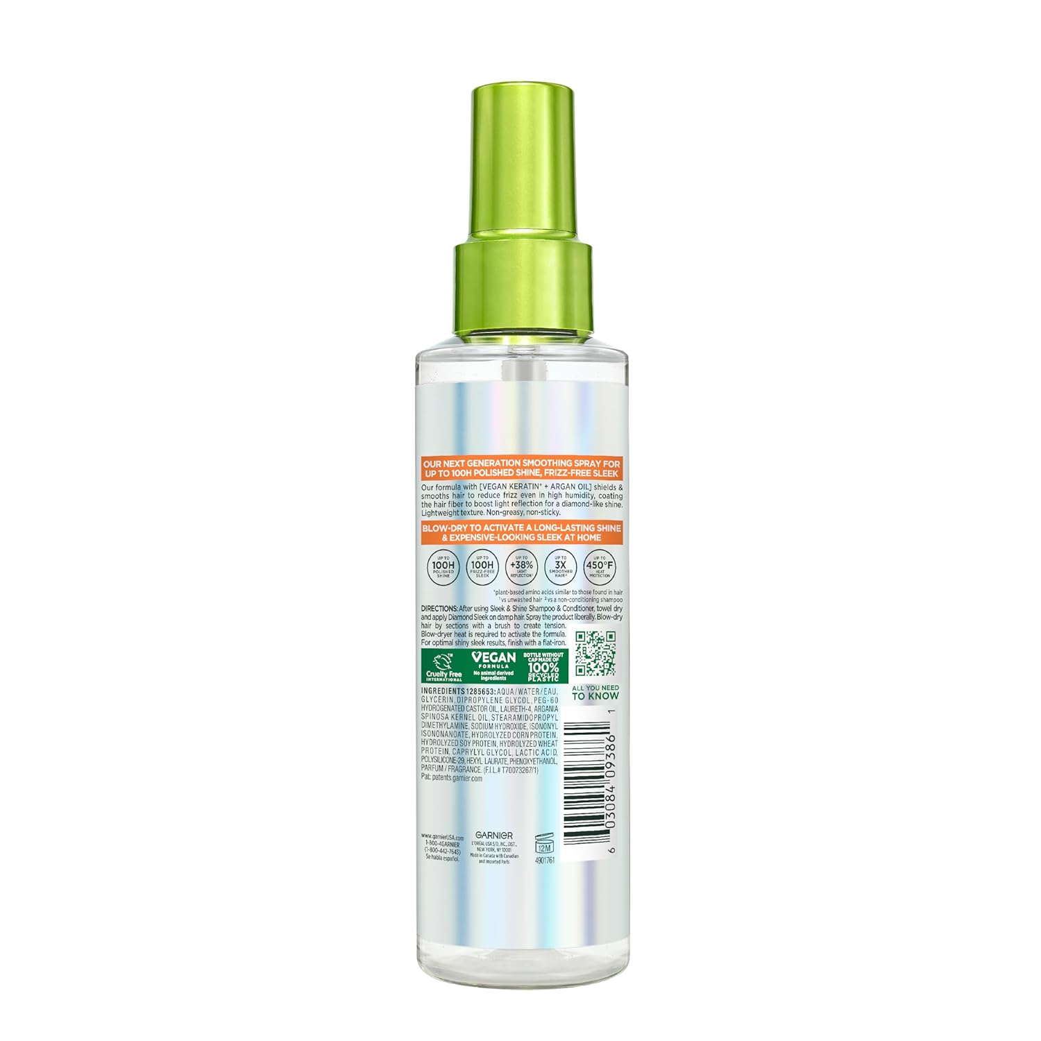 Garnier_Fructis_Diamond_Sleek_Hair_Shine_Spray,_Frizz_Control_and_Heat_Protectant_for_Frizzy,_Dry_Hair,_Formulated_with_Vegan_Keratin_Smoothing_Complex_and_Argan_Oil,_4.6_Fl_Oz