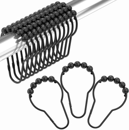 Amazer Shower Curtain Hooks, Decorative Shower Curtain Hooks, Shower Hooks for Shower Curtain Rust Proof Stainless Steel Shower Curtain Hooks