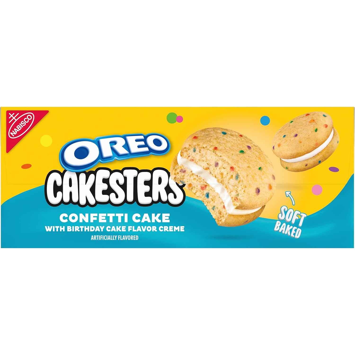 OREO Cakesters Confetti Cake Soft Snack Cakes, 5-2.02 oz Snack Packs