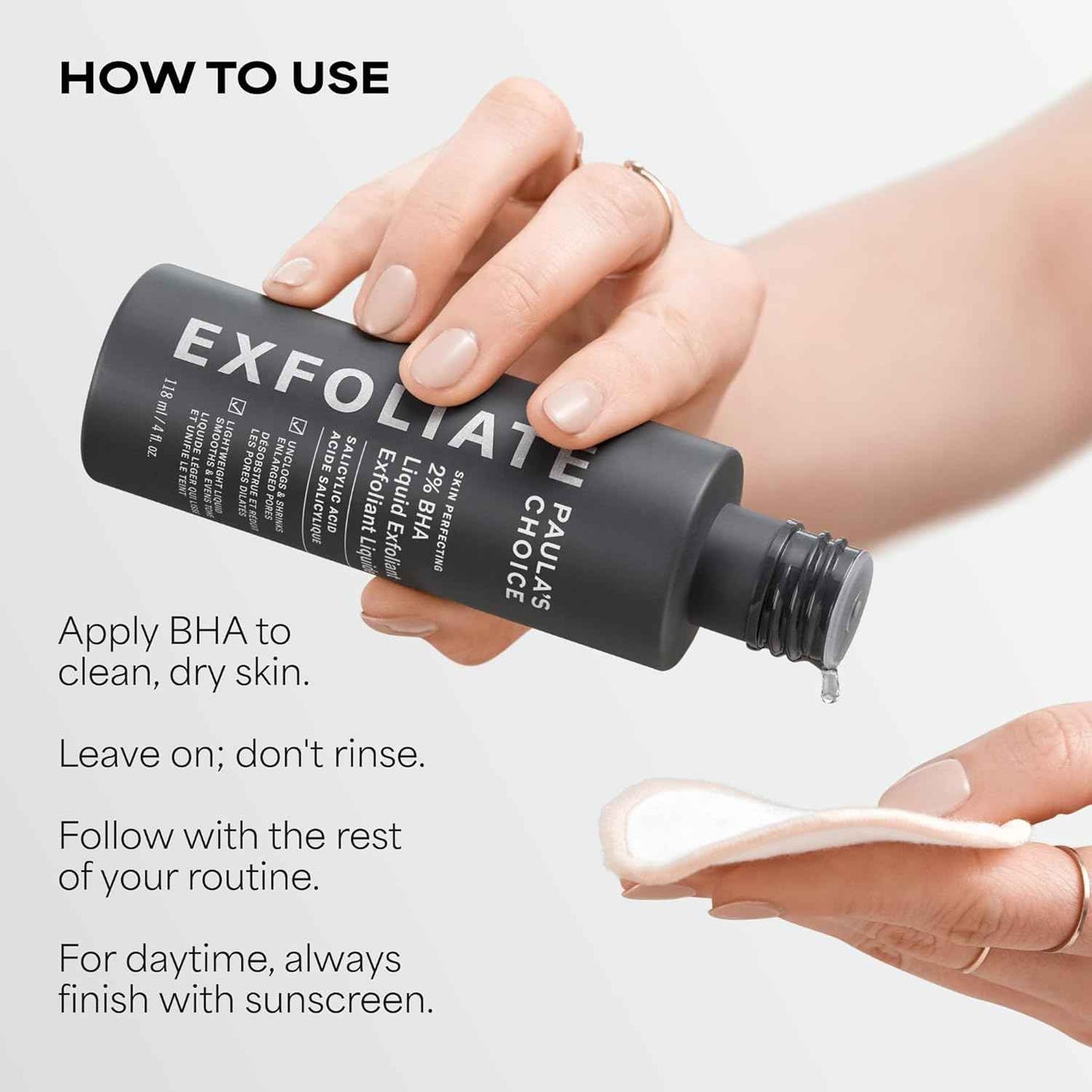 Paula's Choice SKIN PERFECTING 2% BHA Liquid Exfoliant with Salicylic Acid, Facial Polish for Pores, Wrinkles & Fine Lines, Suitable for Blackhead-Prone Skin, Fragrance-Free