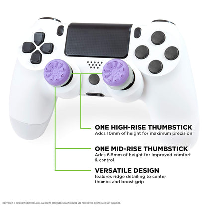 KontrolFreek_FPS_Freek_Galaxy_Purple_for_PlayStation_4_(PS4)_and_PlayStation_5_(PS5)_|_Performance_Thumbsticks_|_1_High-Rise,_1_Mid-Rise_|_Purple