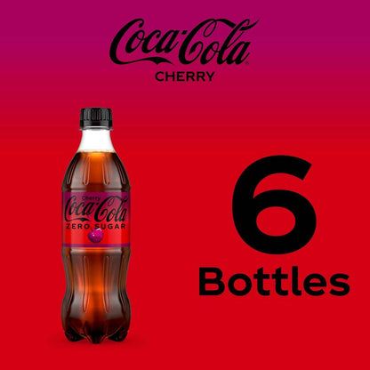 Coca-Cola Zero Sugar Cherry Diet Soda Soft Drink, 16.9 fl oz
