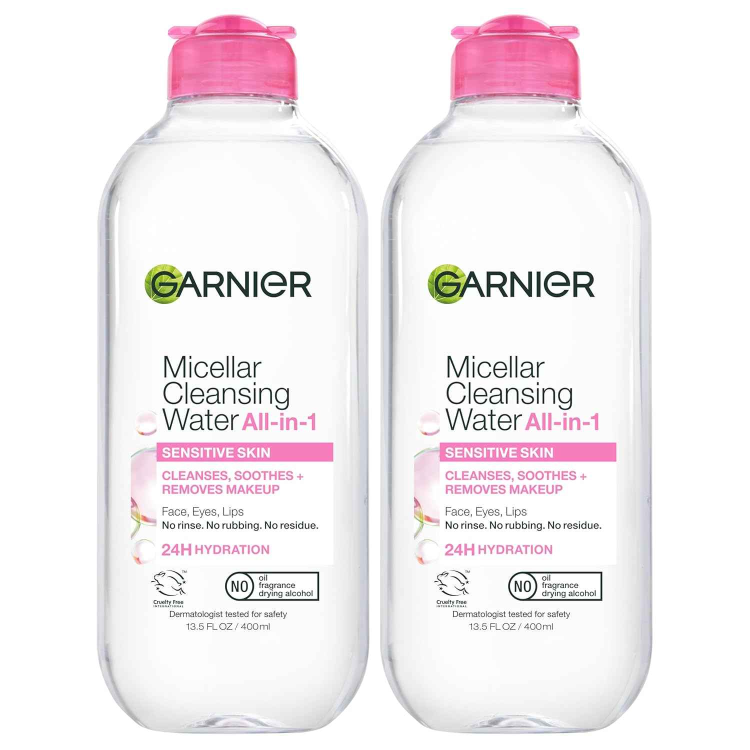 Garnier Micellar Water, Hydrating Facial Cleanser & Makeup Remover, Suitable for Sensitive Skin, Vegan, Cruelty Free