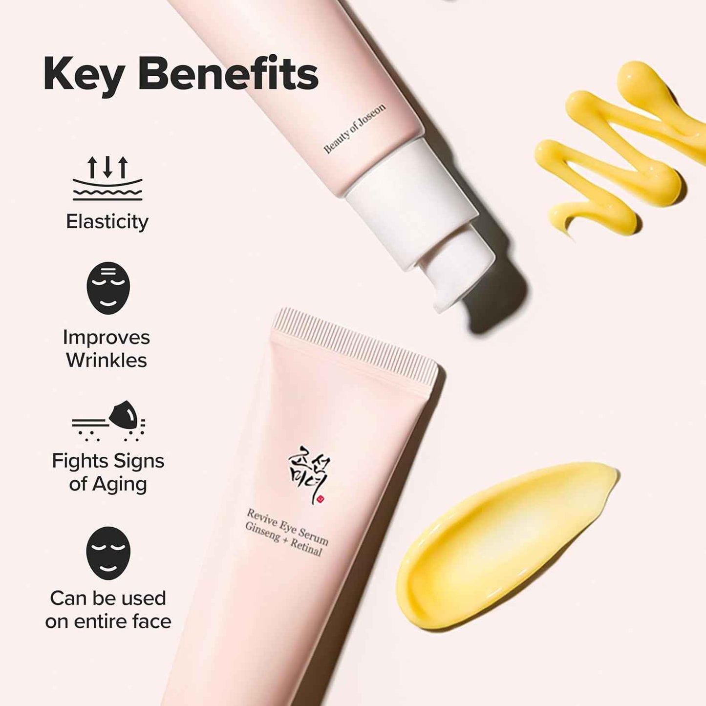 Beauty of Joseon Revive Eye Serum with Retinal Niacinamide Correction for Puffy Eye Bags Fine Lines Dark Circles Wrinkles, Korean Skin Care