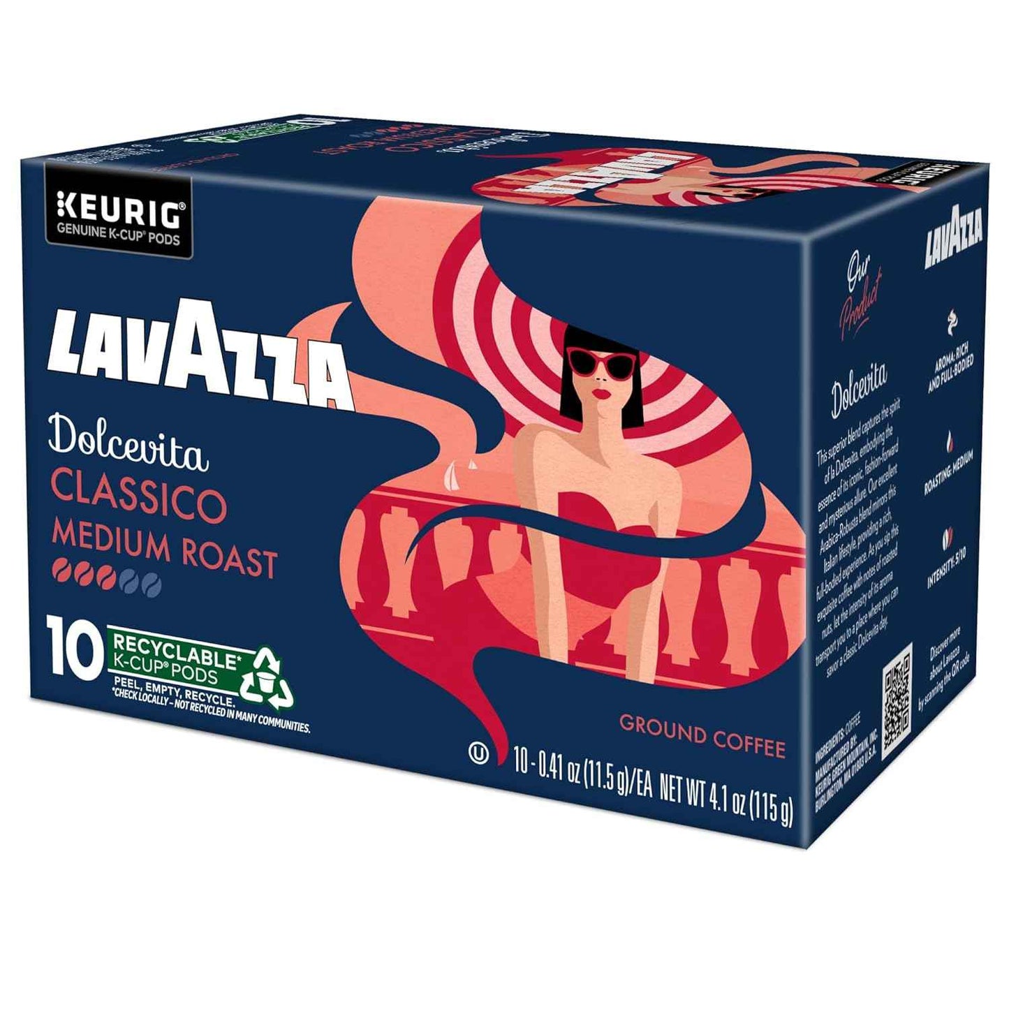 Lavazza Dolcevita, Single-Serve Keurig K-Cup Pods, Medium Roast Coffee