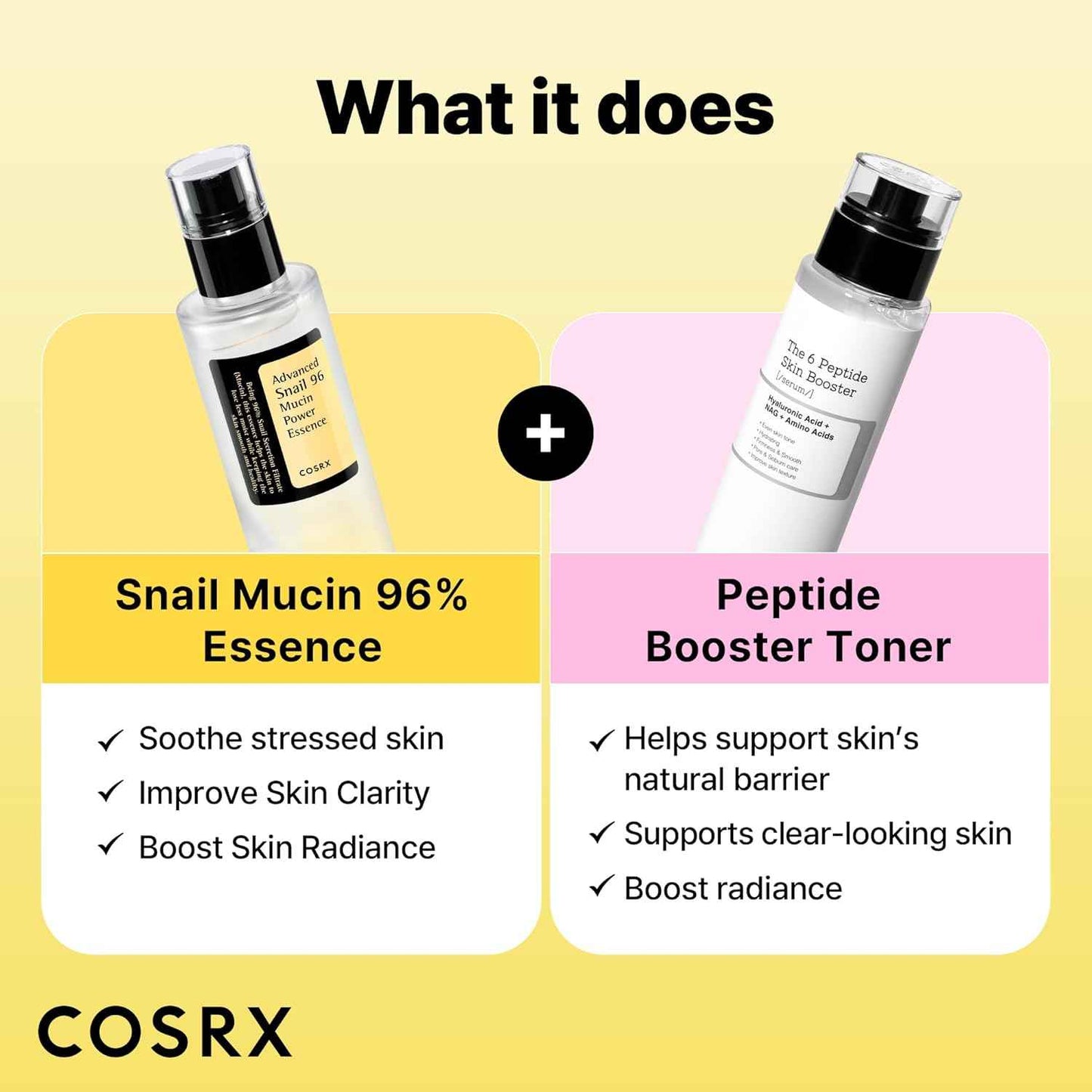COSRX Snail Mucin 96% Peptide Booster Set - Korean Skin Care, Gift Sets, Skin Care Sets for Women, Advanced Snail Mucin Serum, Face Serum, Mothers Day Gifts for Mom