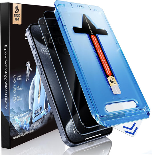 MAGIC_JOHN_2_Pack_for_iPhone_15_Pro_(6.1_inch)_Privacy_Glass_Screen_Protector,_Anti-spy_Tempered_Glass_Film,_Auto_Dust-Elimination_Installation,_Bubble_Free,_Case_Friendly