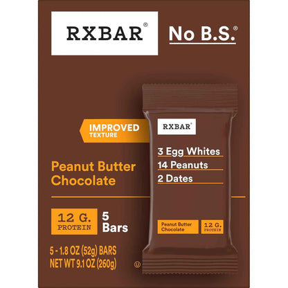 RXBAR Protein Bars, Protein Snack, Snack Bars, Peanut Butter Chocolate