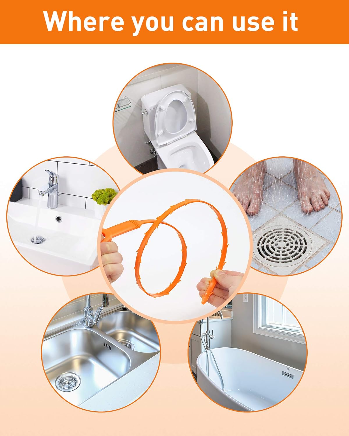 25_Inch_Snake_Drain_Clog_Remover_Tool,_6PCS_Hair_Drain_Cleaner_Tool,_Hair_Cather_Shower_Drain_Tool,_Drain_Auger_hair_Cleaning_Tool_for_Shower_Kitchen_Sink_Bath_Tub_Bathroom