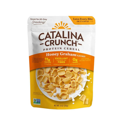 Catalina Crunch Protein Cereal - Sugar Free Breakfast Cereal with 11g of Protein - Gluten Free - Honey Graham - 9 oz. Bag