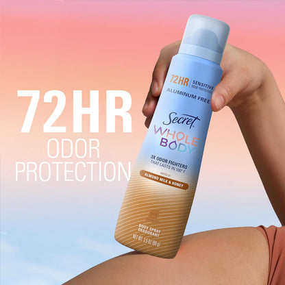 Secret_Whole_Body_Deodorant_Spray_for_Women,_Almond_Milk_&_Honey_Scent,_Aluminum_Free_Deodorant,_72_HR_Odor_Protection,_3.5oz