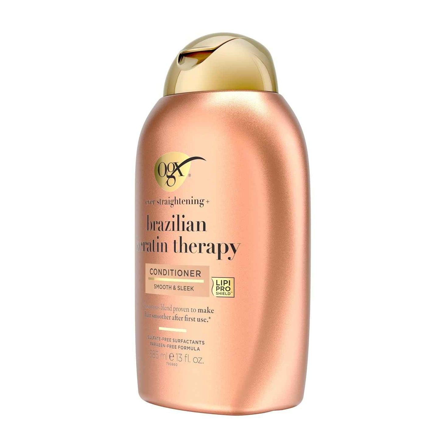 OGX Ever Straightening + Brazilian Keratin Therapy Hair-Smoothing Conditioner with Coconut Oil, Cocoa Butter & Avocado Oil, Paraben-Free, Sulfate-Free Surfactants