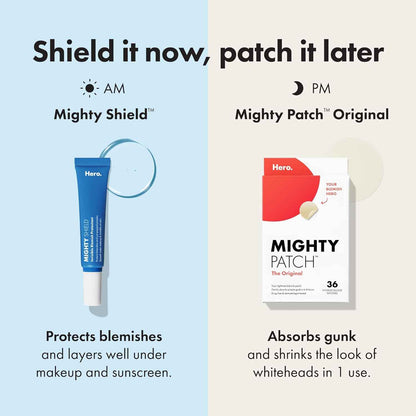 HERO COSMETICS Mighty Shield™ Liquid Patch Invisible Blemish Protectant for Pimples, Zits, and Blemish Wounds. Fast-Drying and Protects Blemishes from Makeup, Sunscreen