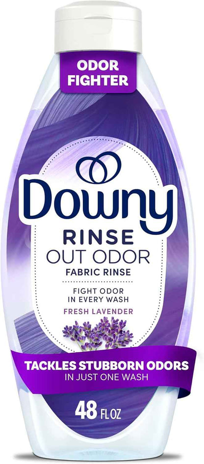 Downy RINSE & REFRESH Laundry Odor Remover and Fabric Softener, Safe on ALL Fabrics, Gentle on Skin, HE Compatible