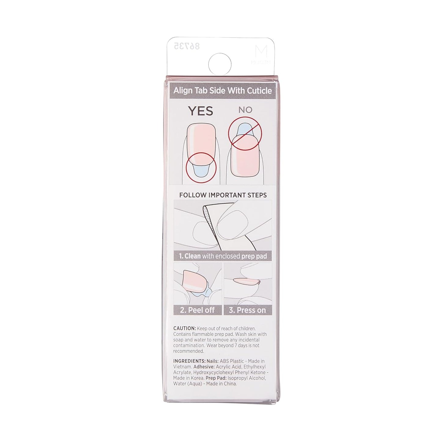 KISS_imPRESS_No_Glue_Mani_Press_On_Nails,_'Serendipity',_Pink,_Medium_Size,_Coffin_Shape,_Includes_30_Nails,_Prep_Pad,_Instructions_Sheet,_1_Manicure_Stick,_1_Mini_File