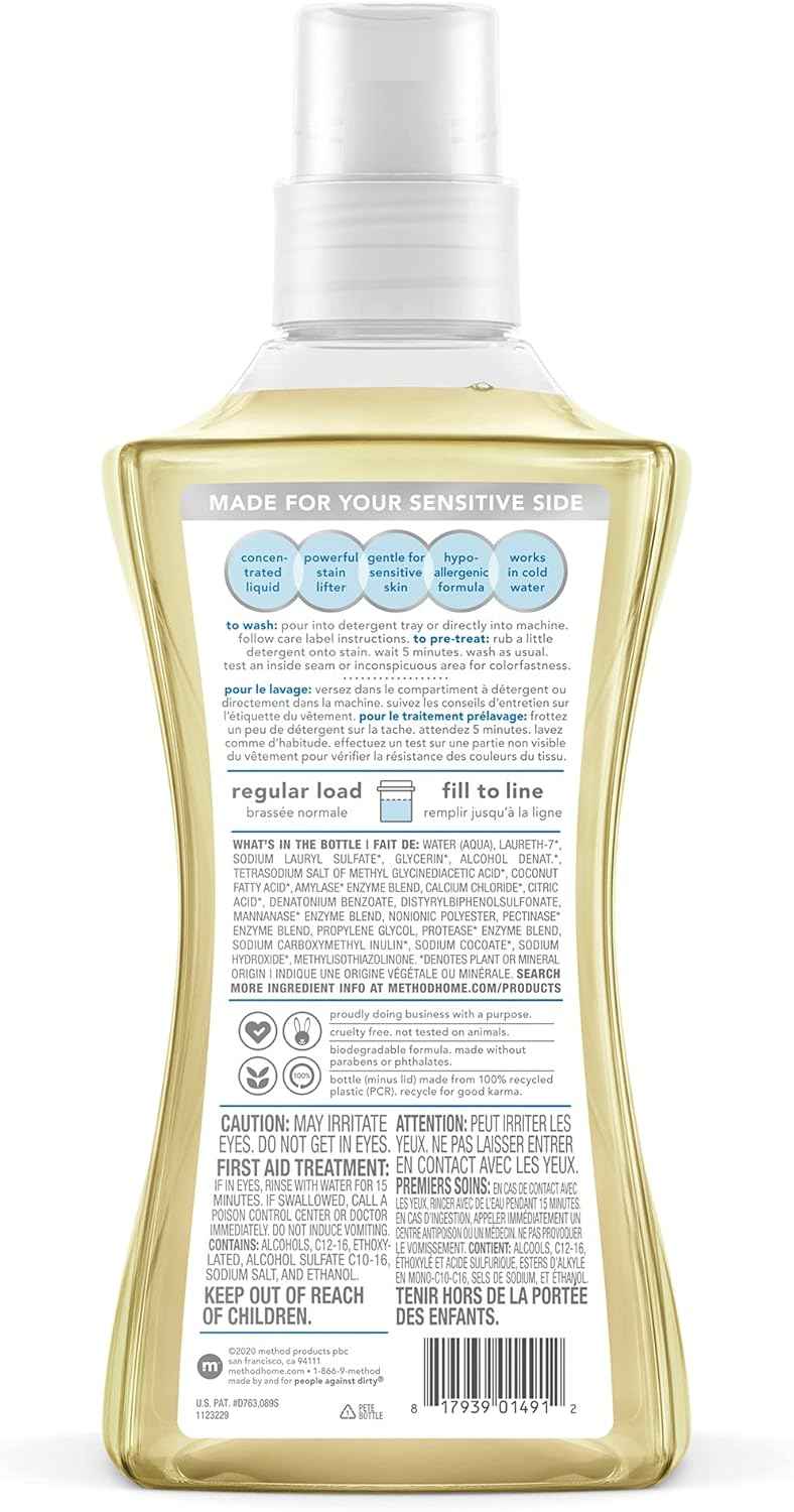 Method Liquid Laundry Detergent; Stain Remover; 66 Loads per 53.5 fl oz bottle