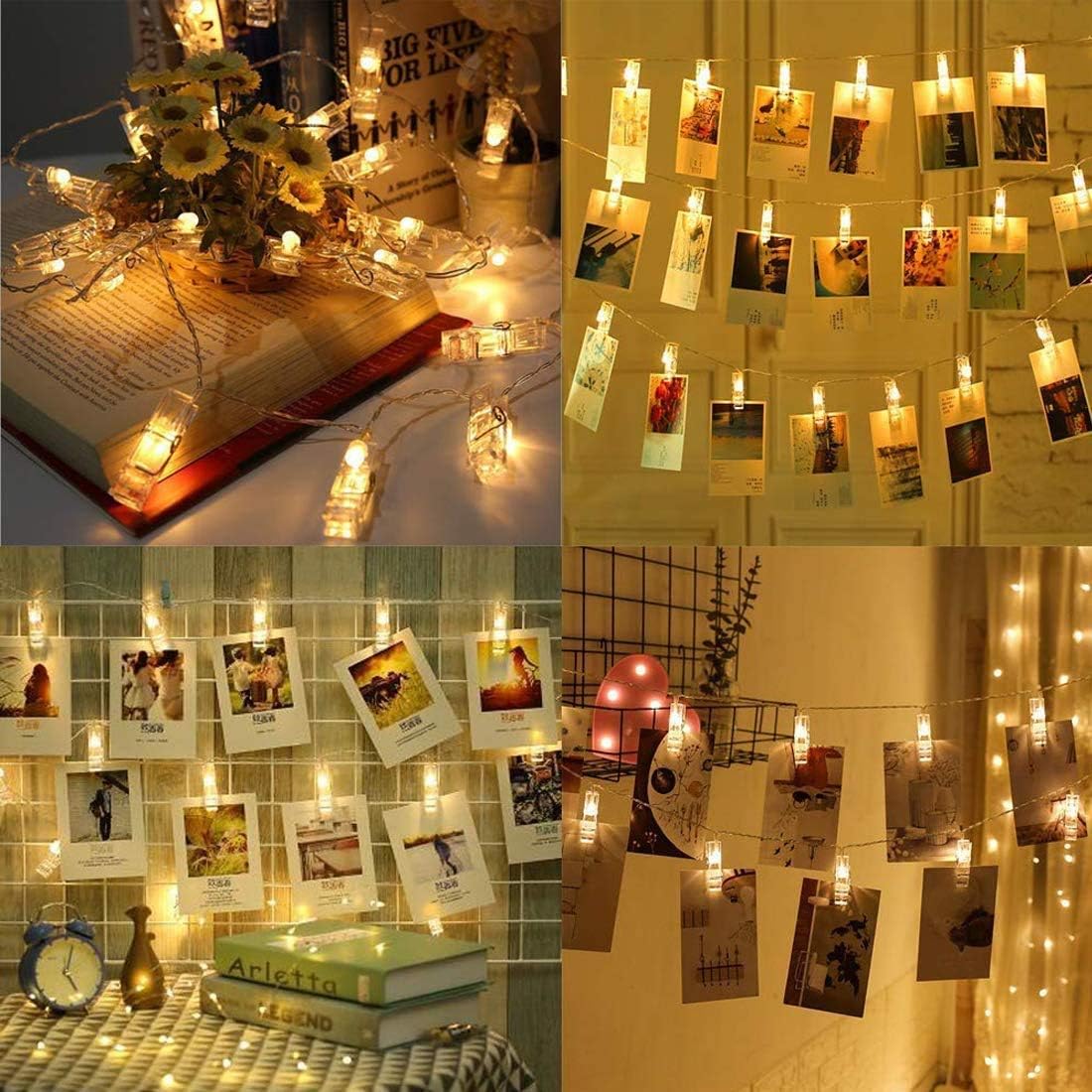 Dopheuor_Photo_Clip_String_Lights_LED_Battery_Operated_Starry_Fairy_Copper_String_Lights_with_Clips_Warm_White_for_Pictures_Bedroom_Wall_Patio_Halloween_Thanksgiving_Christmas_Party_Wedding_Decor