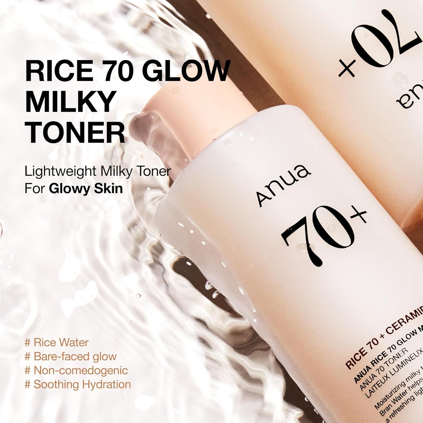 Anua_Rice_70_Glow_Milky_Toner,_Glass_&_Dewy_Skin,_Hydrating_&_Barrier_Care,_Rice_Water,_Niacinamide,_Ceramides,_All_Skin_Types,_Fragrance-Free,_Non_Comedogenic,_Korean_Skincare,_8.45_fl.oz.
