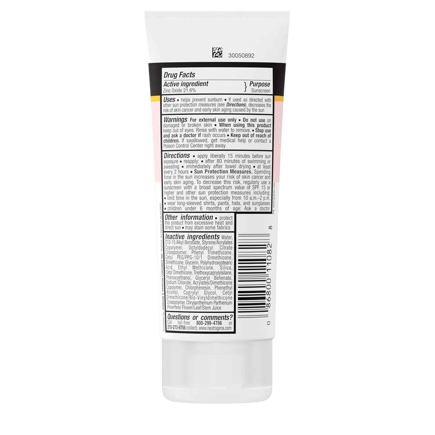 Neutrogena Pure & Free Baby Mineral Sunscreen Lotion with Broad Spectrum SPF 50 & Zinc Oxide, Water-Resistant, Hypoallergenic & Tear-Free Baby Sunscreen, 3 fl. oz, 3 pk