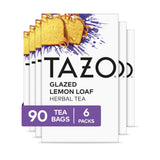TAZO Dessert Delights Glazed Lemon Loaf Herbal Tea Bags, Aromatic Blend, Caffeine-Free, 90 Total Tea Bags