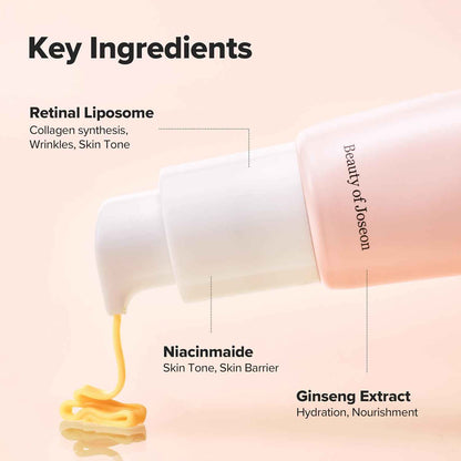 Beauty of Joseon Revive Eye Serum with Retinal Niacinamide Correction for Puffy Eye Bags Fine Lines Dark Circles Wrinkles, Korean Skin Care