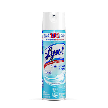 Lysol Disinfectant Spray, Household Essential Cleaning Supplies, Multi-Purpose Room Spray, Antibacterial Sanitizer Spray, Upholstery Deodorizer, Home and Bathroom