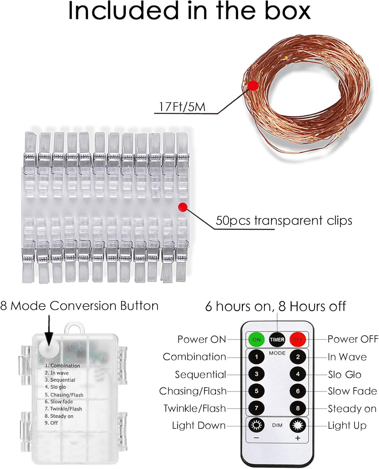 LECLSTAR_50_LED_Photo_Clips_String_Lights,_17ft_with_Remote_-_8_Modes_Fairy_Lights_to_Clip_on_Pictures,_Photos,_Cards
