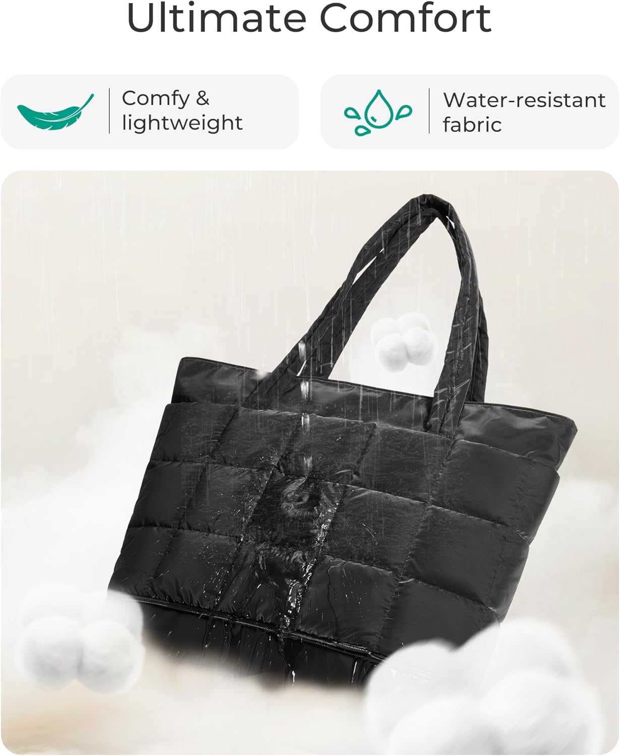 BAGSMART_Expandable_Tote_Bag_for_Women,_Puffer_Work_Tote_Handbag,_Quilted_Carry_On_Bag_for_Travel_Gym