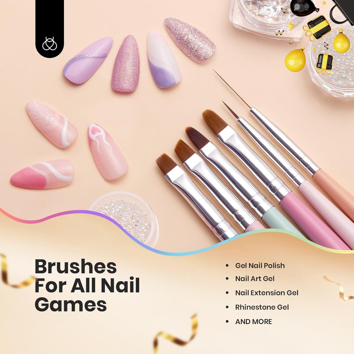 Beetles_Gel_Polish_Nail_Art_Brushes,_6_Pcs_Fingernail_Art_Design_Pens,_Wood_Alloy_Handle,_Dotting_Pen_Clean_Up_Liner_French_Nail_Brush_Set,_DIY_Manicure_Tools_Gift_for_Women