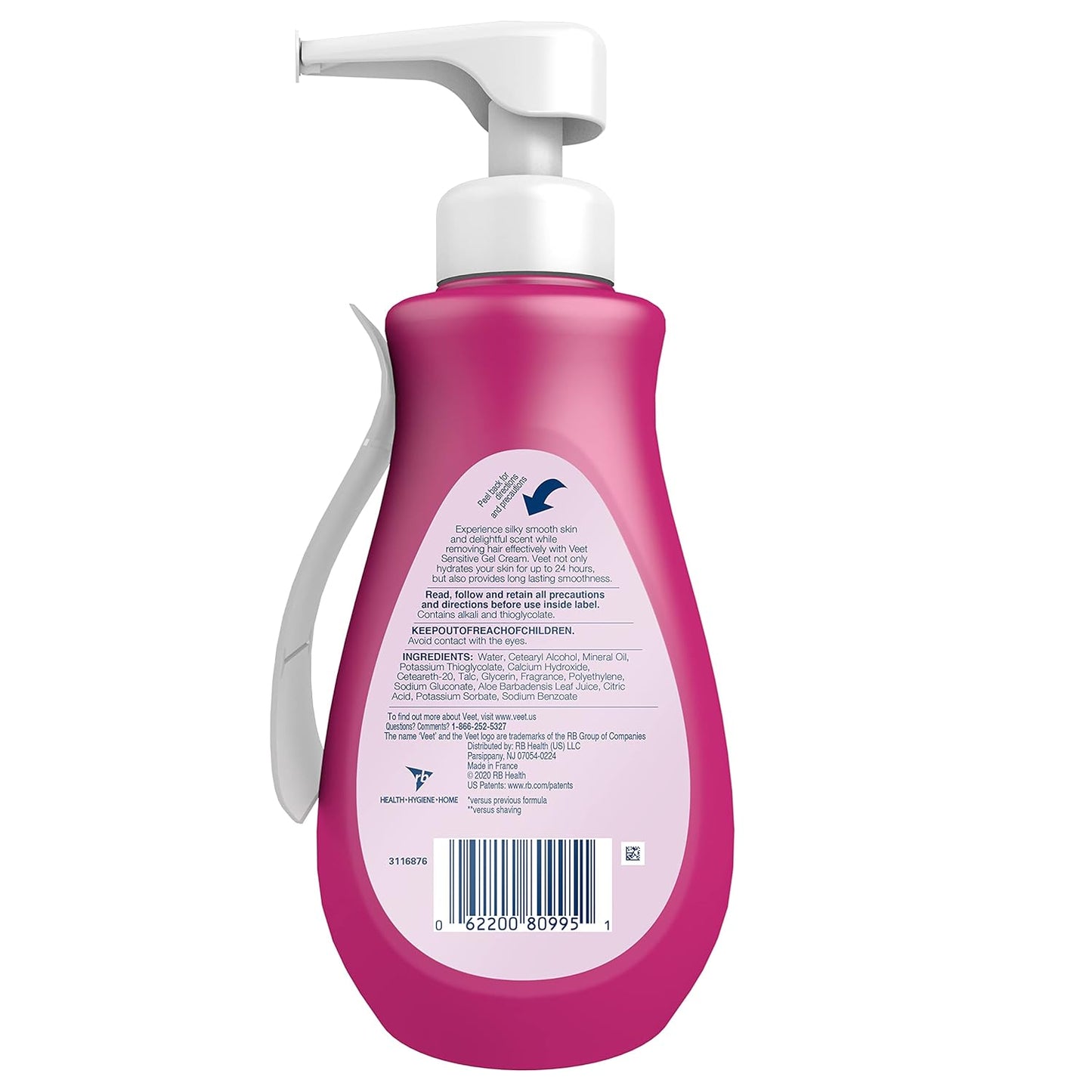 Veet_Sensitive_Skin_Hair_Removal_Cream_For_Women,_Painless_Bikini_Hair_Removal_Gel,_Dermatologically_Tested_Depilatory_Cream_For_Bikini_Line,_Legs,_Arms,_Underarms,_13.5_FL_OZ_Pump_Bottle_with_Tool