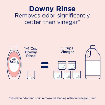 Downy Rinse Laundry Odor Remover, Spring Breeze Scent, 48 FL OZ, Fabric Softener and Laundry Odor Removal Rinse