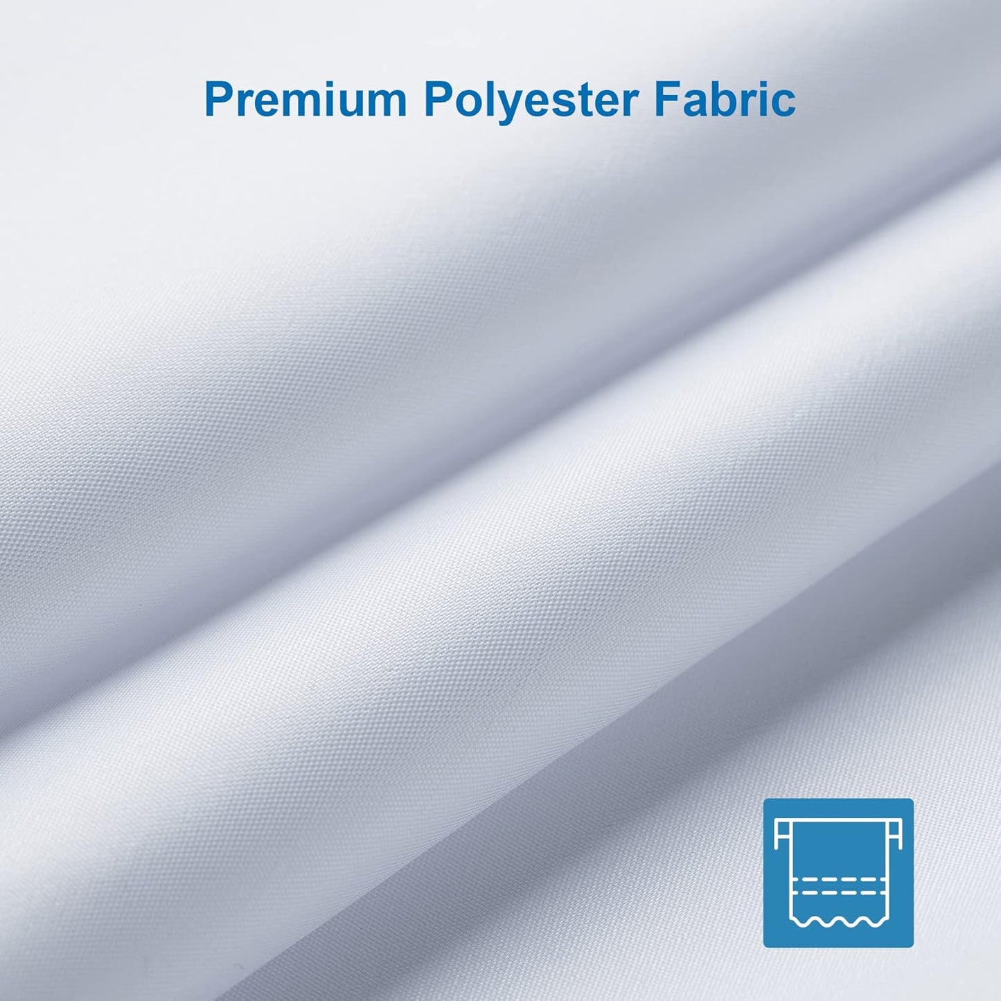 Amazer_White_Shower_Liner_Cloth_Waterproof,_White_Shower_Curtain_Liner_Fabric_with_Weighted_Stones,_Washable_Shower_Curtain_and_Liner_2-in-1,_120G_Heavy_Duty,_12_Grommet_Holes,_72_x_72_Inches