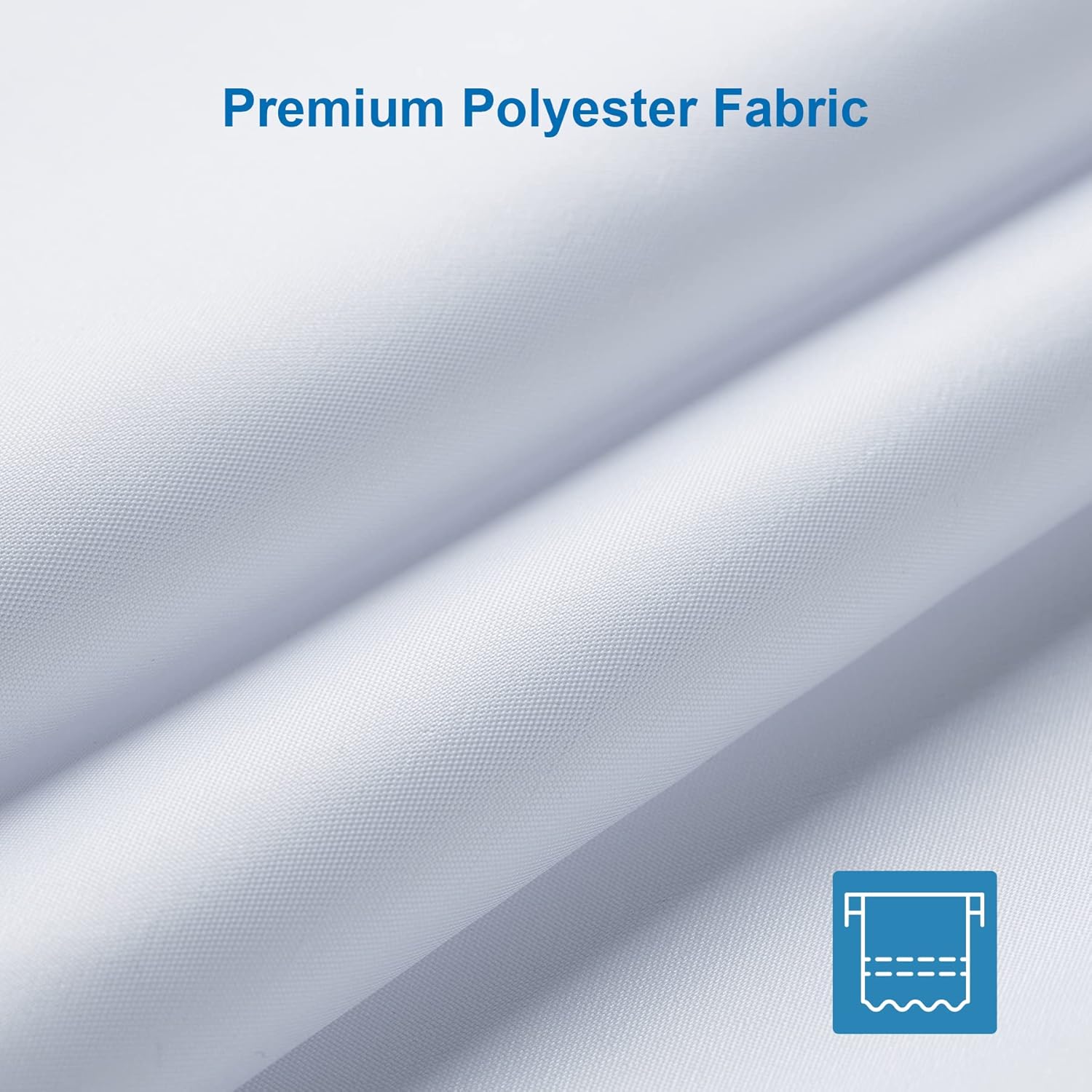 Amazer_White_Shower_Liner_Cloth_Waterproof,_White_Shower_Curtain_Liner_Fabric_with_Weighted_Stones,_Washable_Shower_Curtain_and_Liner_2-in-1,_120G_Heavy_Duty,_12_Grommet_Holes,_72_x_72_Inches