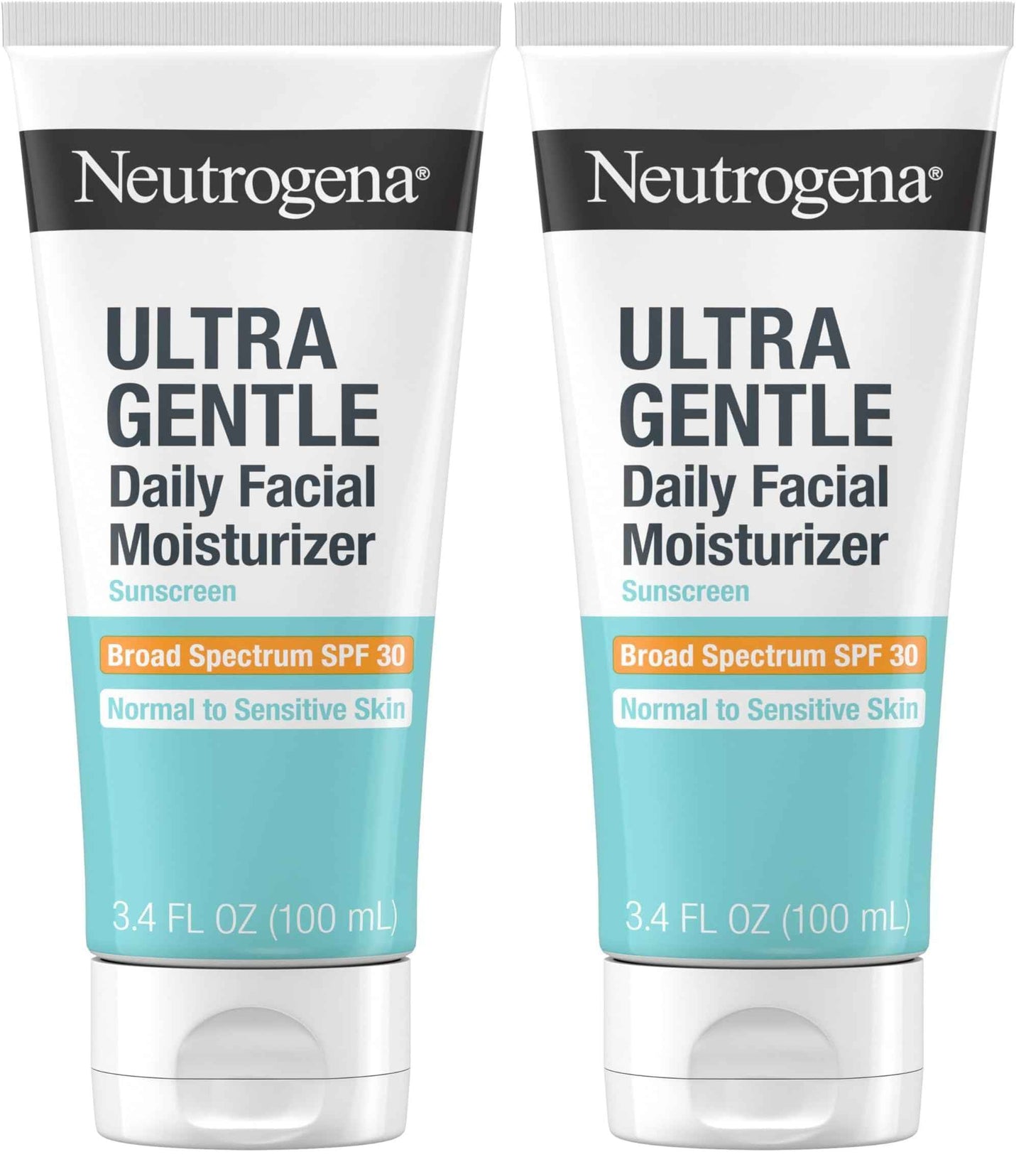 Neutrogena Ultra Gentle Daily Facial Moisturizer with SPF 30 Sunscreen with CICA, Lightweight Face Lotion with Broad Spectrum SPF 30 for Normal to Sensitive Skin, Fragrance-Free, 3.4 fl. oz