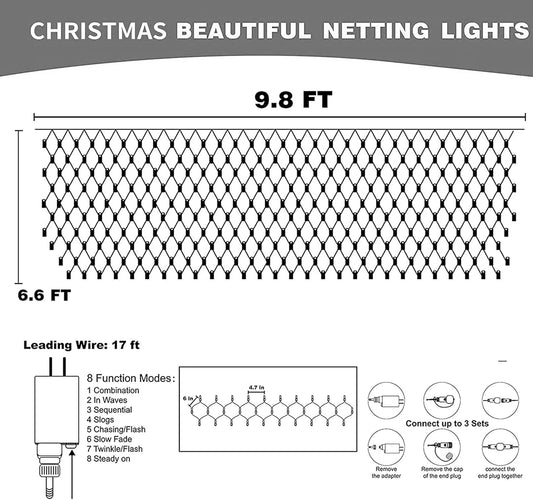 Dazzle_Bright_Christmas_200_LED_Net_Lights,_9.8FT_x_6.6FT_Green_Wire_Connectable_Mesh_Lights_with_8_Modes,_Christmas_String_Lights_for_Xmas_Indoor_Outdoor_Garden_Party_Decorations_(Multi-Colored)