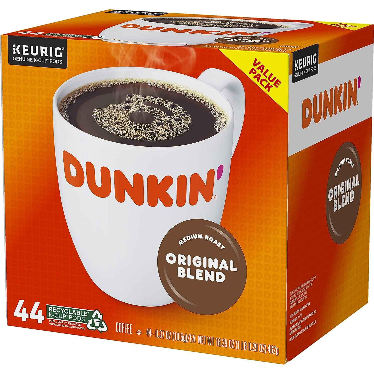 Dunkin' Donuts Coffee K-Cup Pods Medium Roast