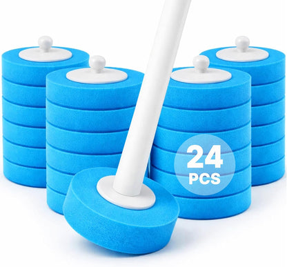 CiLoN_Wall-Mounted_Disposable_Toilet_Brush_Kit_and_Sponge_Head_Refills._(24pcs_Refill_Heads)