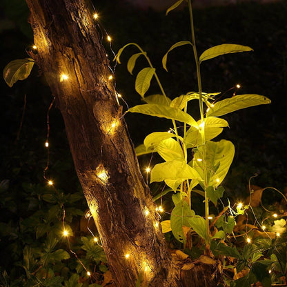 GDEALER_4_Pack_16.4_Feet_50_Led_Fairy_Lights_Battery_Operated_with_Remote_Control_Timer_Waterproof_Copper_Wire_Twinkle_String_Lights_for_Christmas_Bedroom_Indoor_Outdoor_Wedding_Dorm_Decor_Warm_White/Cool_White