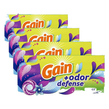 Gain Dryer Sheets Plus Odor Defense, Super Fresh Blast Scent, Helps fight static and odor, laundry sheets