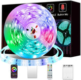 L8star Battery Powered Led Strip Lights, 13ft/20ft/2x16.4Ft (32.8Ft),Two Sets of Strip Light with 4 AA Battery Box/USB RGB LED Lights, Remote and APP Control