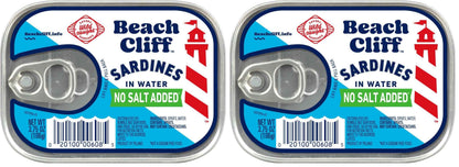 Beach Cliff Wild Caught Sardines, 3.75 oz Can - 13g Protein per Serving - Gluten Free, Keto Friendly - Great for Pasta & Seafood Recipes
