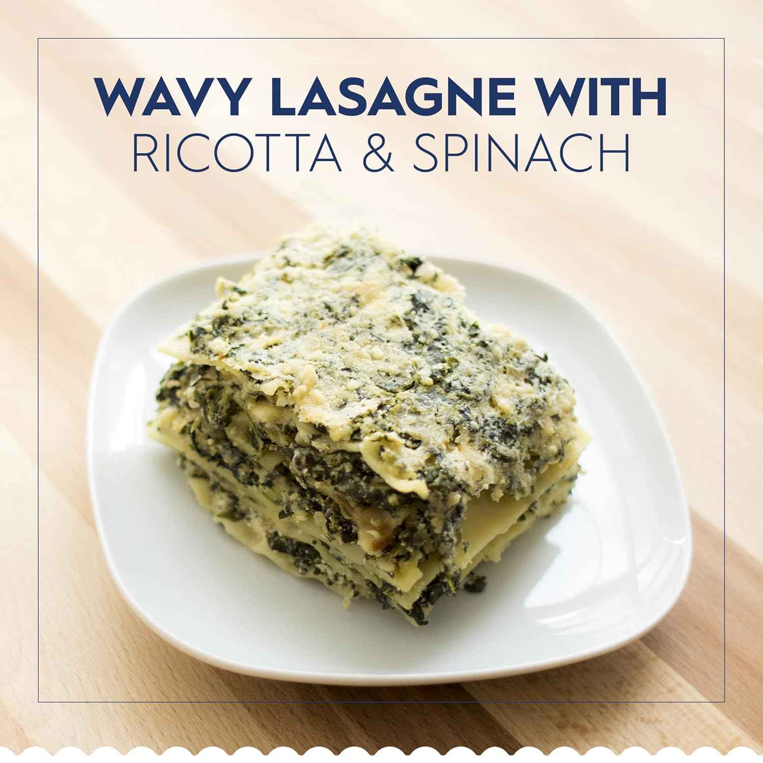 Barilla Wavy Lasagne Pasta, 16 oz. Box - Non-GMO, Made with Durum Wheat Semolina - Kosher Certified