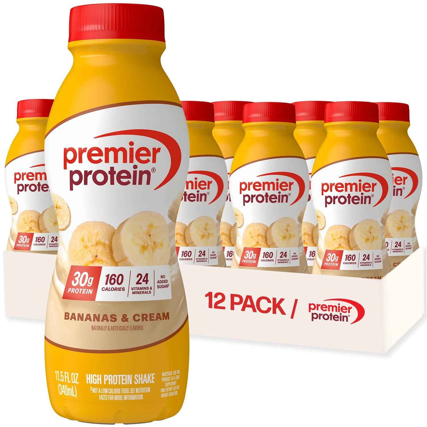 Premier Protein Shake, 30g Protein, No Added Sugar, 24 Vitamins & Minerals to Support Immune Health, 11.5 fl oz
