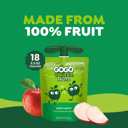 GoGo_squeeZ_Applesauce_and_Fruit_Puree,_Apple_Apple,_3.2_oz_(Pack_of_18),_Unsweetened_Fruit_Snacks_for_Kids,_Gluten_Free,_Nut_Free_and_Dairy_Free,_Recloseable_Cap,_BPA_Free_Pouches