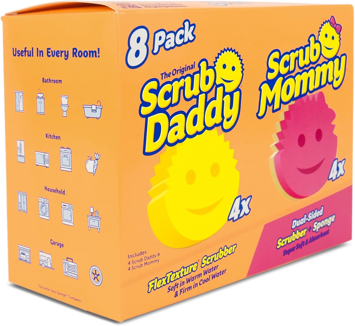Scrub_Daddy_Original_(4)_+_Scrub_Mommy_Kitchen_Sponges_(4)_-_Scratch-Free_Dish_Scrubber_-_Multipurpose_Kitchen_Cleaning_Sponges_-_BPA_Free_Polymer_Foam_-_Stain_&_Odor_Resistant_(8_Pack)