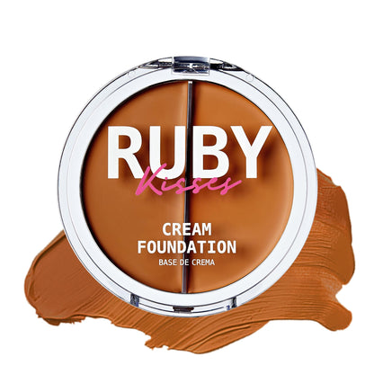 Ruby Kisses 3D Face Creator Cream Foundation &amp;amp; Concealer, 12 Hours Long Lasting, Medium to Full Coverage, Non-Greasy, Ideal for Makeup &amp;amp; Contour Palette (Level 9)