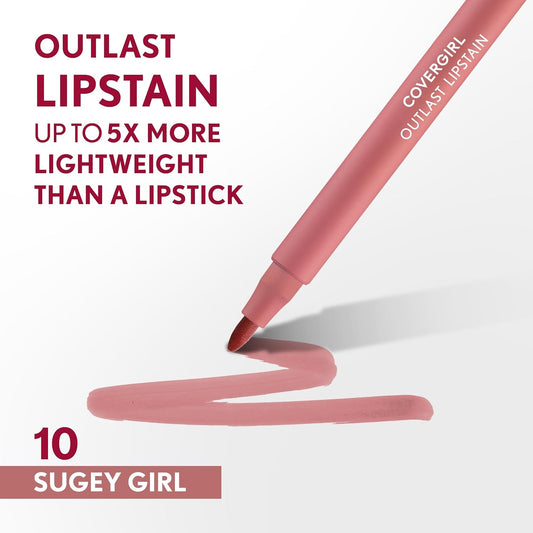 COVERGIRL_Outlast,_10_Sugey_Girl,_Lipstain,_Smooth_Application,_Precise_Pen-Like_Tip,_Transfer-Proof,_Satin_Stained_Finish,_Vegan_Formula,_0.06oz
