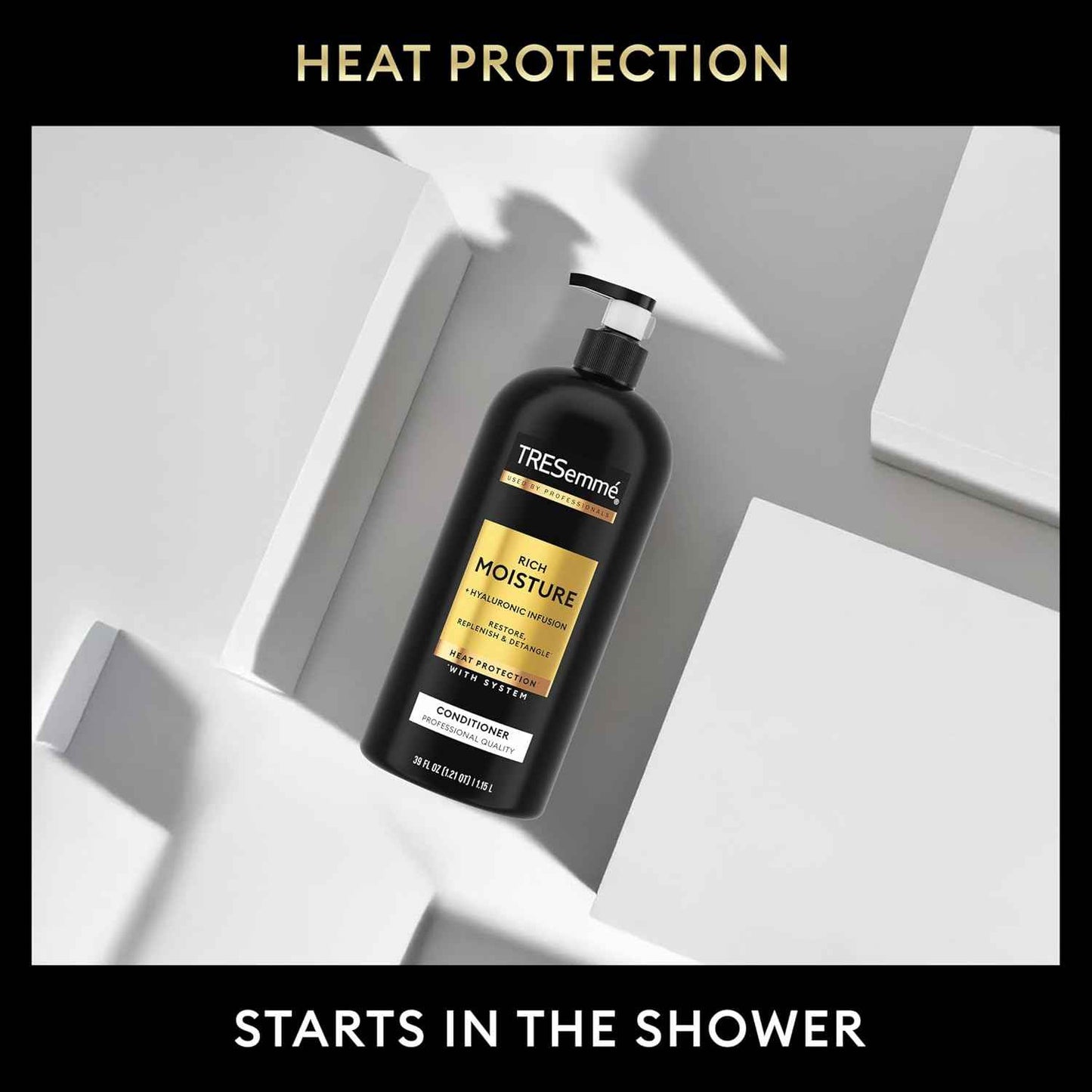 TRESemmé Rich Moisture Moisturizing Conditioner with Pump for Dry Hair Formulated With Pro Style Technology 39 Fl Oz